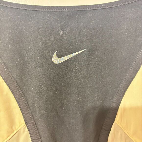 NWT Nike Dri-FIT DR0779-010 Luxe Cropped Tank Top Bra 1X Black Beige Stretch - Picture 4 of 11